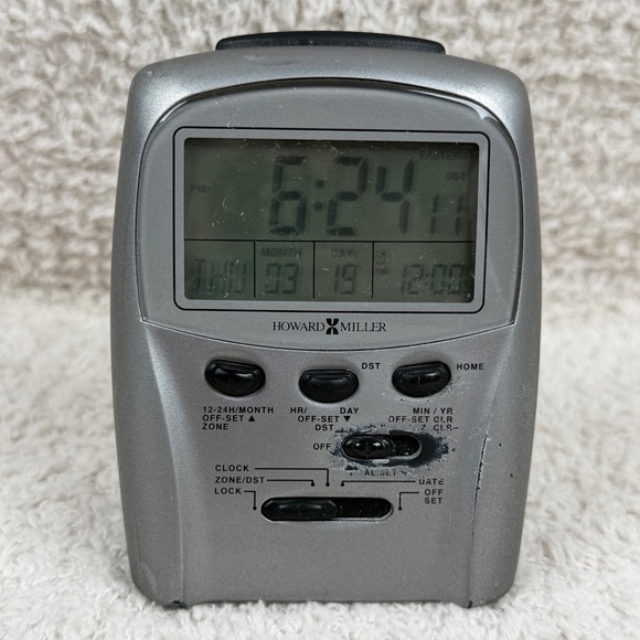 Howard Miller Other - Howard Miller 645-506 Digital Atomic Radio Controlled Alarm Clock Silver Tone
